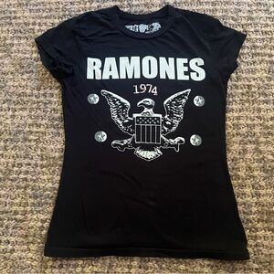 Ramones T-shirt By CHASER - Made In Compton USA - Black - Teen/Woman’s, size L
